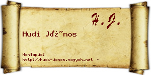 Hudi János névjegykártya