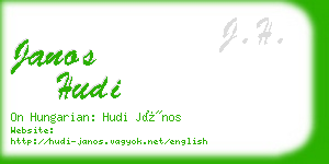 janos hudi business card